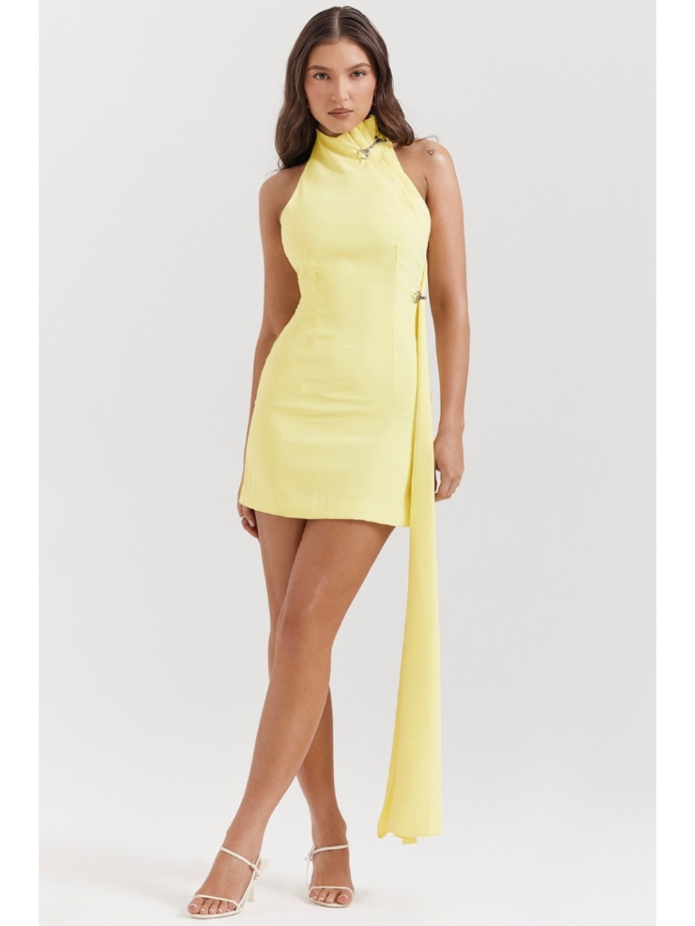 NEW House of CB Marla Dress Lemon Large, Regular Length